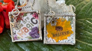 Soft Solder Shadow Box Pendants