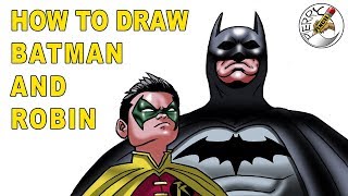 How to draw Batman and Robin