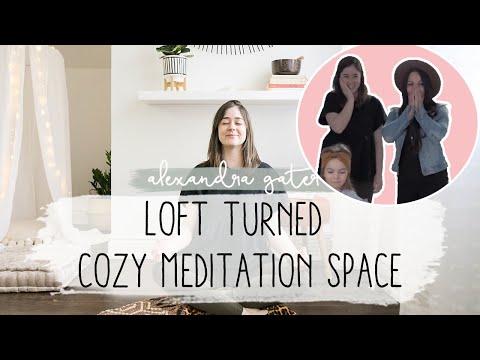 Loft turned zen meditation room makeover | DIY room transformation