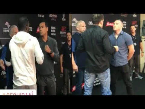 Lyoto Machida vs Derek Brunson Media Day Staredowns | UFC Sao Paulo