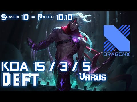 DRX Deft VARUS vs JHIN ADC - Patch 10.10 KR Ranked