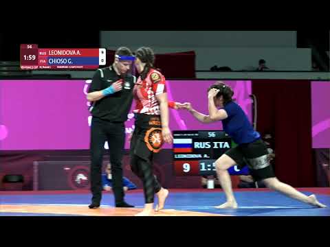 Round 1 Women's GP No-Gi - 90 kg: A. LEONIDOVA (RUS) v. G. CHIOSO (ITA)