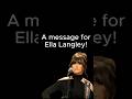 A message for Ella Langley!!!!! @ellalangleymusic