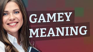 Gamey | meaning of Gamey