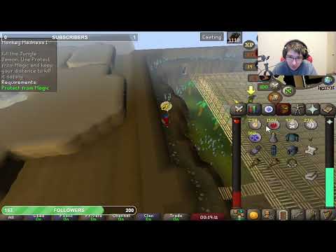 When Hardcore Player Gets Chanced During The  Monkey Madness Jungle Demon Boss #osrs