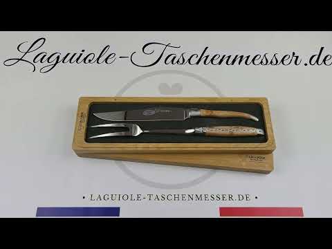 Laguiole Tranchierbesteck Griff Wacholderholz