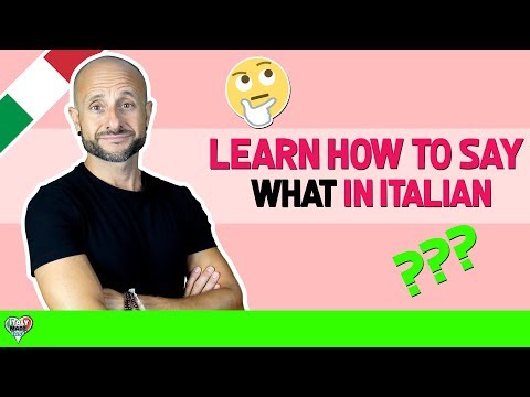 How to Say "What" in Italian | Beginner Italian Words Lesson