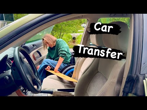 How to Transfer from Wheelchair to Car Using a Sliding Board | Quadriplegic Transfer
