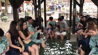 preview picture of video 'Kusatsu onsen ,foot onsen,gunma,japan,yubataka'