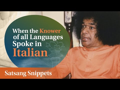 When the Knower of all Languages Spoke in Italian | Satsang Snippets | Prasanthi Nilayam