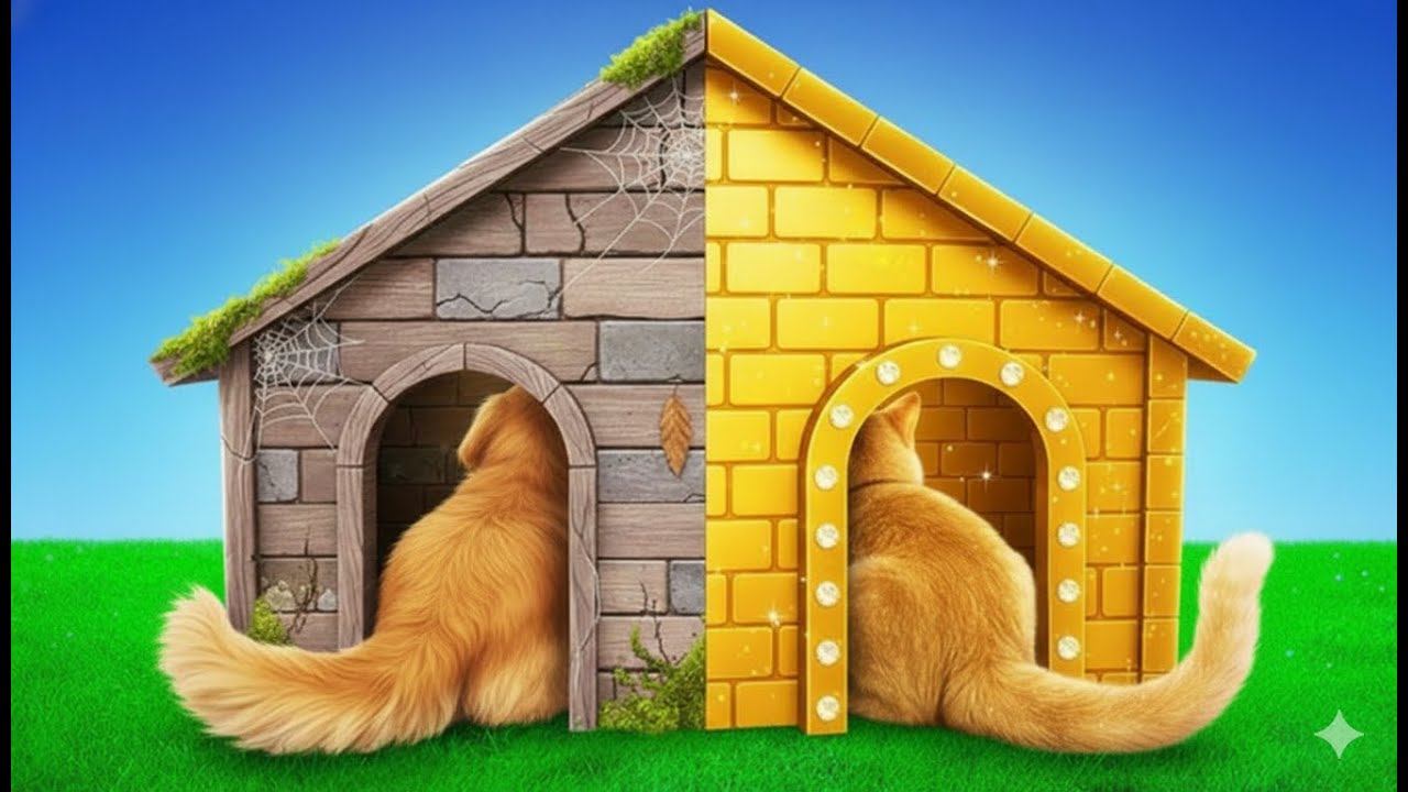 Construí um Quarto SECRETO para meu Gato de Rua que o Papai Nunca Encontraria!