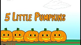 5 Little Pumpkins Sitting on a Gate Children's Song | Halloween Lyrics | Counting | Miss Patty