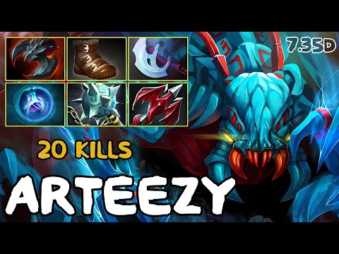 Weaver - 20 kills - Arteezy - 7.35d - Immortal Dota 2 Pro Plays