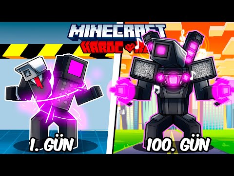 Hardcore Minecraft'ta MUTANT TİTAN Olarak 100 Gün Geçirmemin Hikayesi...