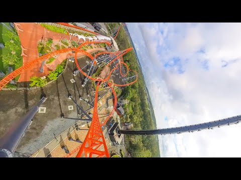 Steel Taipan - Dreamworld - Onride - 4K - Wide Angle