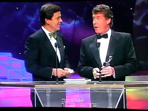 Ray Martin and Michael Crawford mishap at the Logie Awards