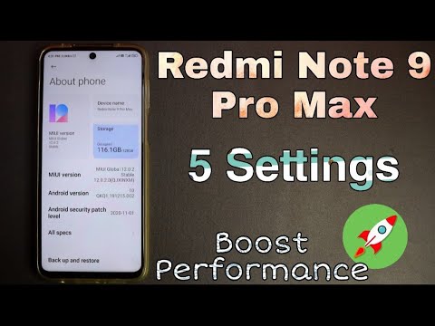 Redmi Note 9 Pro Max 5 Settings to Speed Up || Boost Performance in Redmi Devices || 5 Redmi Setting