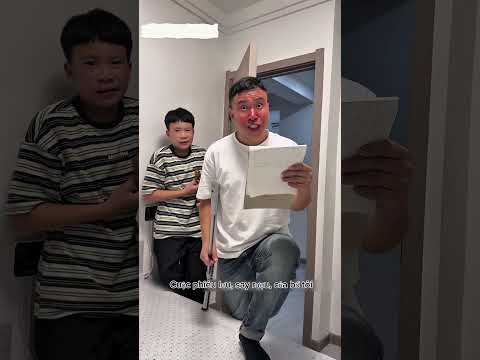 bố bị phát hiện do bài thơ của con trai #funny #haihuoc #giaitri #viral