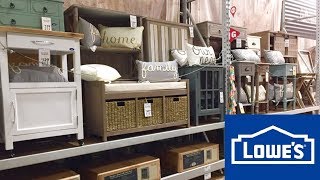 LOWE'S FURNITURE TABLES CHAIRS HOME DECOR - SHOP WITH ME SHOPPING STORE WALK THROUGH 4K