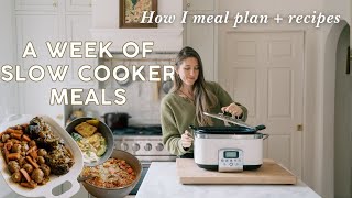 A Week of Slow Cooker Meals & How I Meal Plan