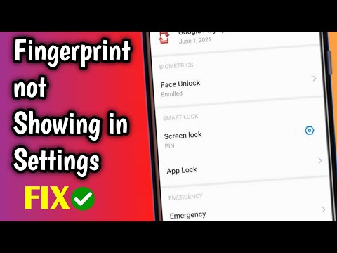 FIX Fingerprint Not Showing in Settings - Fingerprint Option Missing - Redmi, Infinix, Tecno, vivo