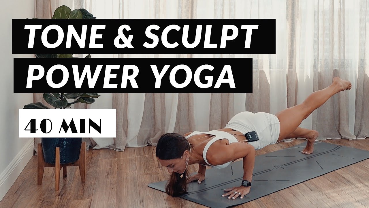 40 MIN POWER YOGA WORKOUT // Sculpt Arms & Back // Strength & Tone - YouTube