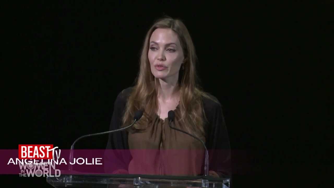 Angelina Jolie Speaks at the Women in the World Gala - YouTube