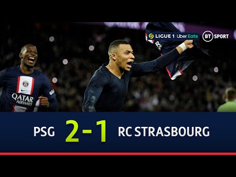 PSG vs RC Strasbourg (2-1) | Mbappe rescues his side after Neymar red | Ligue 1 Highlights