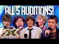 MAKING of ONE DIRECTION: all FIVE Auditions and FIRST as a group! | 10 Years of 1D | The X Factor UK