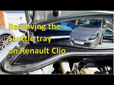 Renault Clio 3 Scuttle Tray Removal and Clean