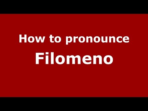 How to pronounce Filomeno (Argentine Spanish/Argentina) - PronounceNames.com