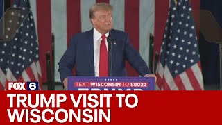 Former President Donald Trump Wisconsin visit; 2nd trip to swing state | FOX6 News Milwaukee