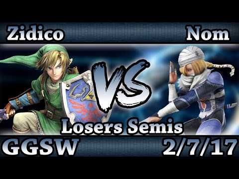 GGSW 19 - Zidico (Link) Vs. Nom (Sheik) Smash Wii U Losers Semis - Smash 4