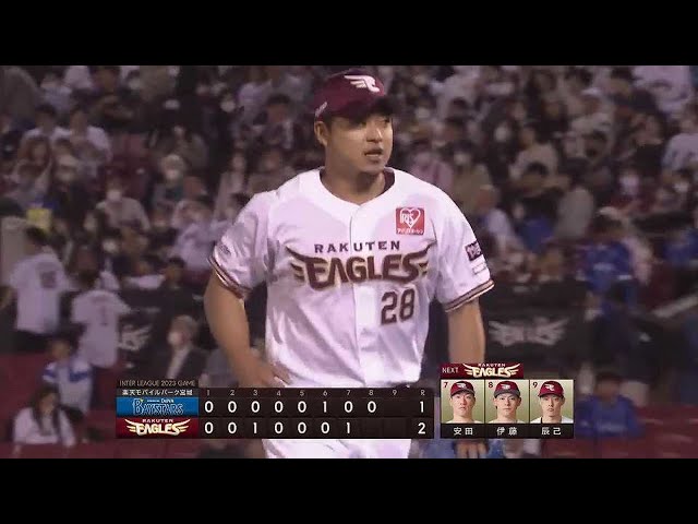 【8回表】勝ち越し後をしっかりと締める!! イーグルス・酒居知史 3者凡退の好リリーフ!!  2023年5月31日 東北楽天ゴールデンイーグルス 対 横浜DeNAベイスターズ