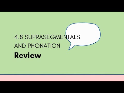 4.8 Suprasegmentals and Phonation - Review