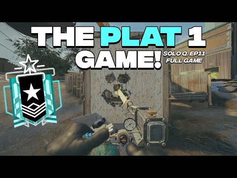 Plat 1 GAME! SOLO QUEUE TO DIAMOND! - RAINBOW SIX SIEGE