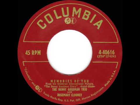 1956 HITS ARCHIVE: Memories Of You - Benny Goodman Trio & Rosemary Clooney