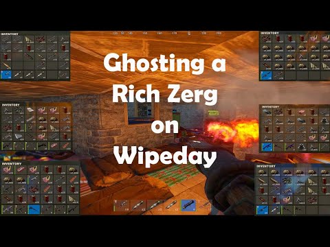 GHOSTING A RICH ZERG 10 TIMES ON WIPEDAY!! - RUST