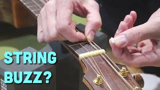Fix buzzing on an open string // becoming a luthier part 2