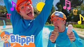 Blippi's Awesome Pool Party Music Video! | Blippi Wonders Educational Videos for Kids