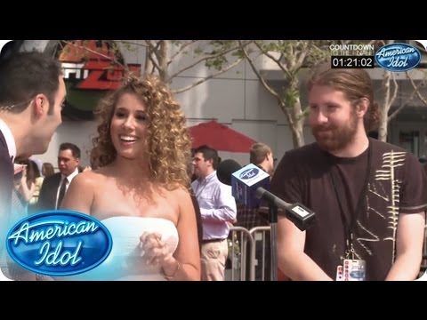 Casey Abrams and Haley Reinhart at the Finale Pre-Show - AMERICAN IDOL SEASON 12