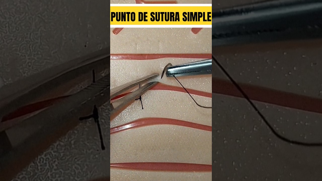 Punto de sutura simple / fácil #enfermeria #suturasimple #suturas #lameraenfermera