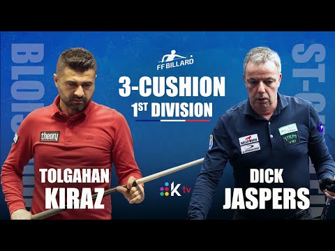 3-CUSHION French League - Tolgahan KIRAZ (Blois Doozy) vs Dick JASPERS (St-Quentin)