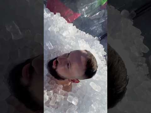 🥶️ Longest full body contact with ice (male) - 4 hours and 2 minutes by Lukasz Szpunar 🥶️