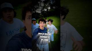 TIPO DE PERSONAS ESCAPANDO DE UN  ZOMBIE 🧟‍♂️