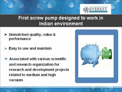 Dry screw vacuum pump systems