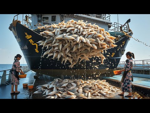 Japanese Fishermen vs. Nature - How They Catch Hundreds of Tons of Fish in the Deep Sea