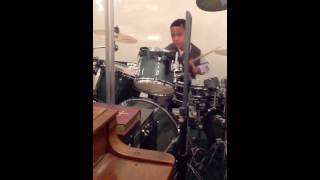 Young drummer in church Kaman 7 year old Drummer