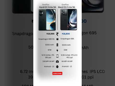 OnePlus Nord CE 3 Lite 5G 🆚 OnePlus Nord CE 2 Lite 5G Detailed Comparison