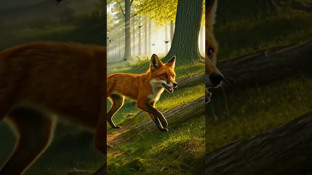 A Fox and a Deer: A Silent Truce  #naturelovers #natureperfection #fox #deer #forest #animation